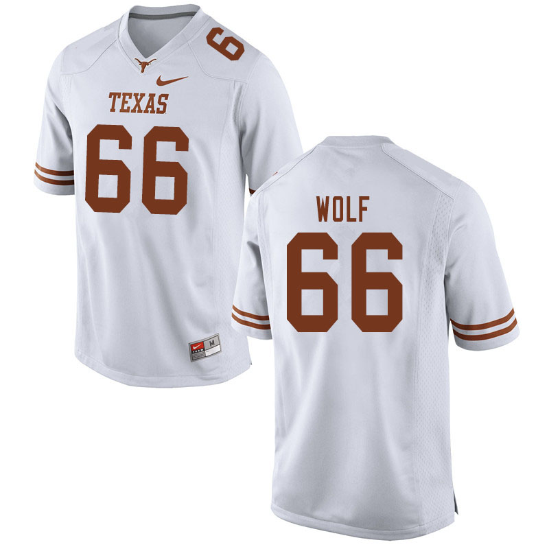 Men #66 Chad Wolf Texas Longhorns College Football Jerseys Sale-White